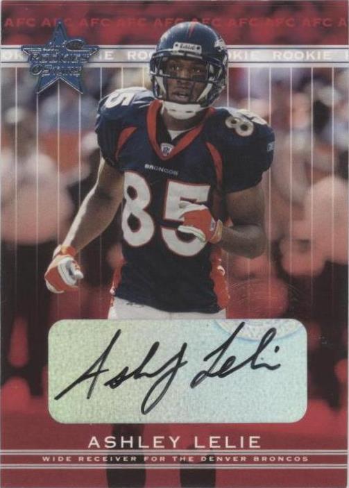 2002 Leaf Rookies & Stars Rookie Autographs 123 Ashley Lelie (AU, RC