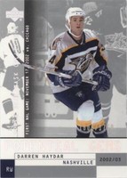 2002-03 Upper Deck Mask Collection - Darren Haydar #140
