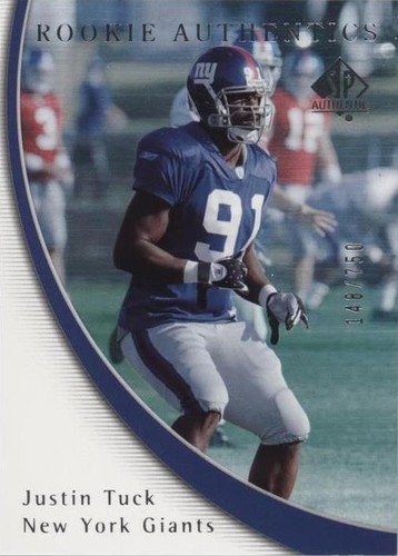 2005 SP Authentic Justin Tuck #142