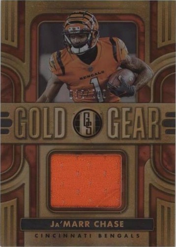 Ja'Marr Chase 2023 Panini Gold Standard Gold Gear Football Ja'Marr Chase 2023 Panini Gold Standard Gold Gear Football