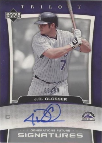 2005 Upper Deck Trilogy - J.D. Closser #FU-JD