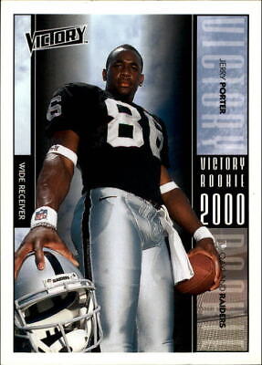 2000 Upper Deck Victory Football Card #299 Jerry Porter Rookie. rookie card picture