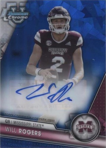 2023 Bowman University Chrome Sapphire Edition Will Rogers #PA-ROG