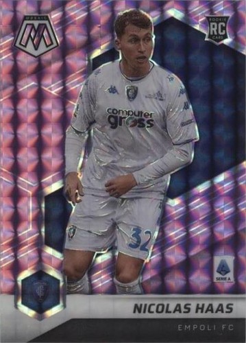 2021-22 Panini Mosaic Serie A Blue Mosaic Prizm /99 Nicolas Haas