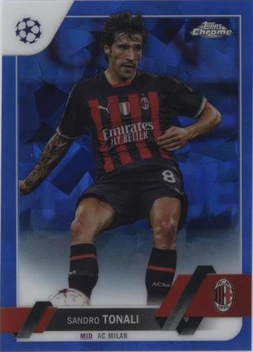 2022-23 Topps Chrome Sapphire Edition UEFA Club Competitions Sandro Tonali #128