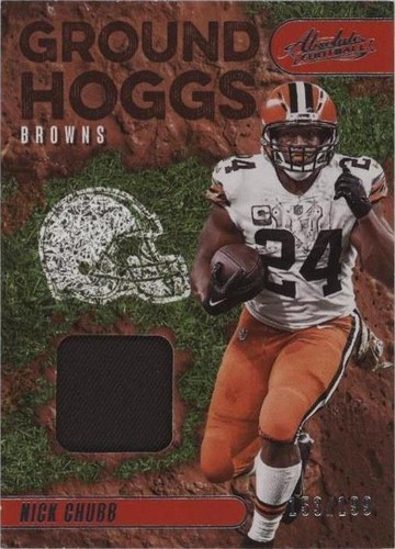 NICK CHUBB 2018 ABSOLUTE ROOKIE PREMIERE TRIPLE PATCH AUTO