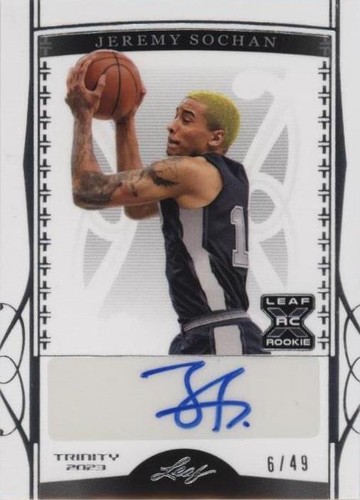 2022-23 Leaf Trinity - Jeremy Sochan #BA-JS1