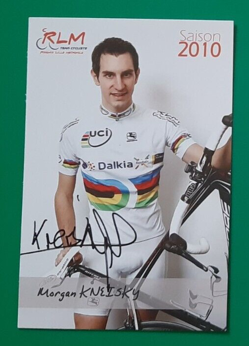 Cyclisme Carte Cycliste Morgan Kneisky Champion Du Monde Ã©Quipe Rlm 2010 SignÃ©E