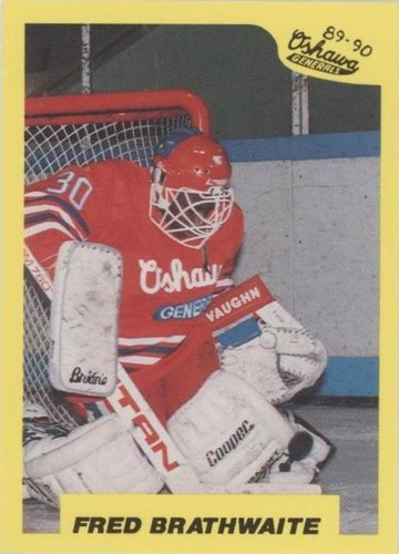 1989-90 7th Inning Sketch OHL - Fred Brathwaite #23