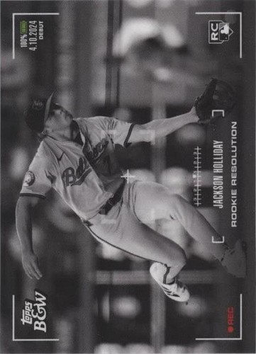 2025 Topps Black & White Jackson Holliday Blue Auto 45/50 #104-A 