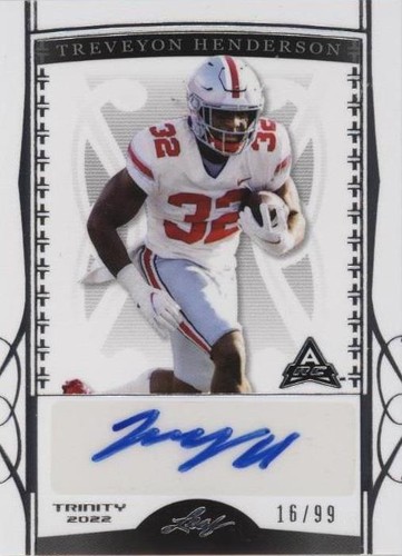 2022 Leaf Trinity Treveyon Henderson #BA-TH1