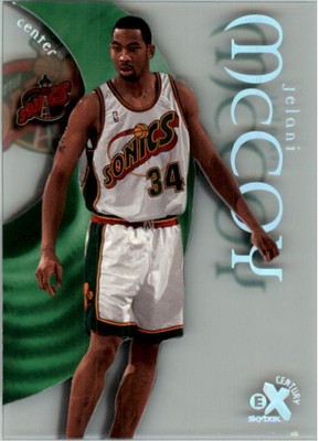1998-99 E-X Century Seattle Supersonics Basketball Card #61 Jelani McCoy Rookie