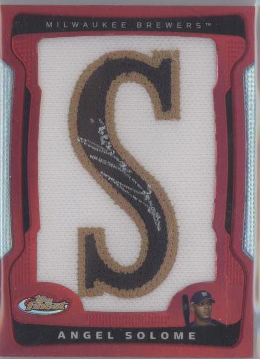 2009 Topps Finest - Autograph Letter Patch Angel Salome #153 Red ...