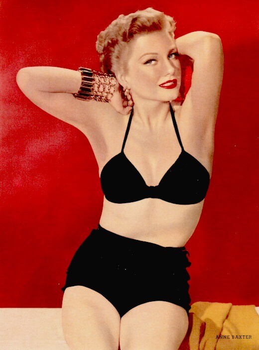 Anne Baxter 1953 Vintage Pinup Litho John Engstead Photo Publicity Promo COA