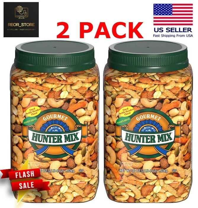 2 PACK Southern Style Nuts Gourmet Hunter Mix 36 Oz - FREE S