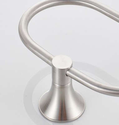 Stainless Steel Towel Ring Holder Bathroom Round Hanger Accessories Bath Shelf