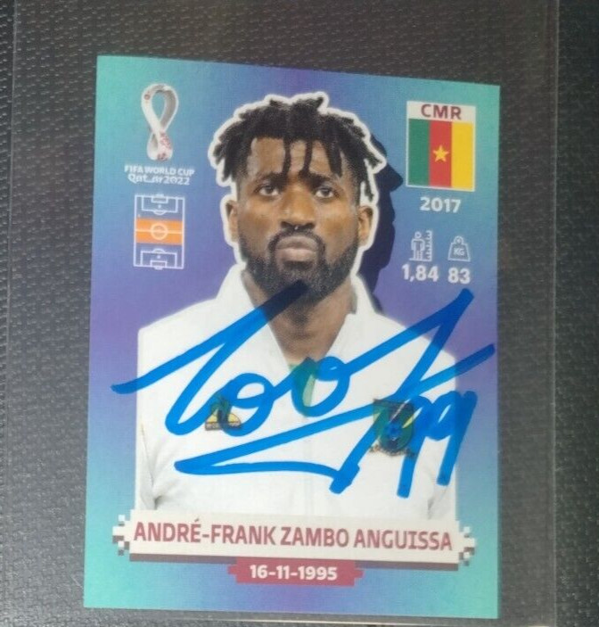 Autograph Andre ' Frank Zambo Anguissa Album Panini Camerun Napoli Calcio Fulham