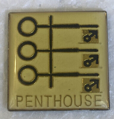 Penthouse Magazine Key Pin Lapel Square Enamel Fast Ship SB3F