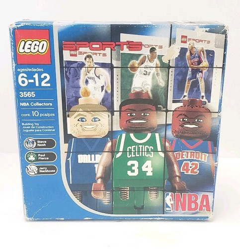 2 NEW LEGO NBA COLLECTORS BASKETBALL SET 3565 NASH PIERCE STACKHOUSE SEALED 2003