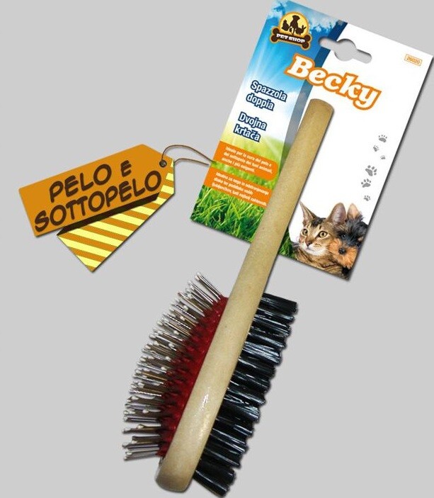 Spazzola Pettine Per Animali Cani Gatti Doppia Pelo Sottopelo Becky hmj