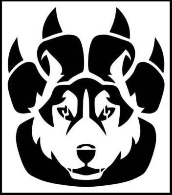 8''x9'' Clear Plastic Stencil - Wolf (MH108)