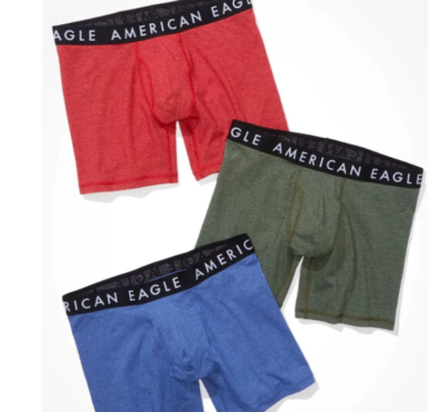 American Eagle Boxer Briefs Mens XL 3 Pack Bundle Underwear Mix AEO Red Blue