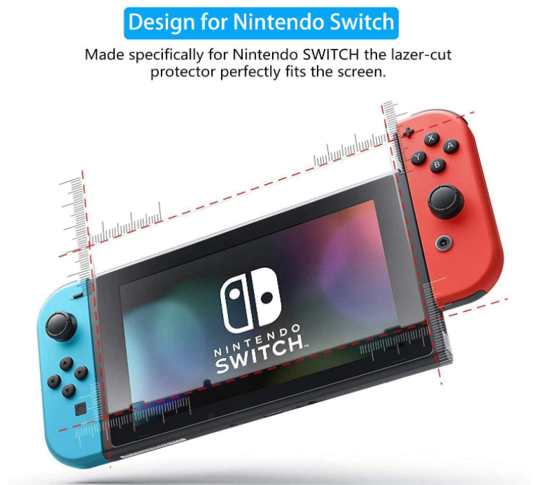  (3 Pack) Nintendo Switch Premium Tempered Ultra Clear Glass Screen Protector