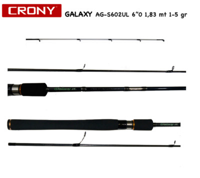 CANNA CRONY AGGRESS AG-S 602 UL 1,83 MT AZ LIGHT 1-5  2 PZ SPINNING AREA TROUT