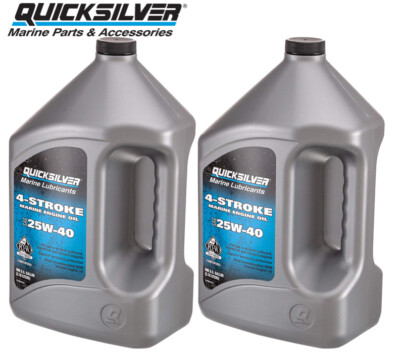 2x MERCURY 4-Stroke Outboard I/O Mercruiser Marine Engine Oil Gallon 8M0078620