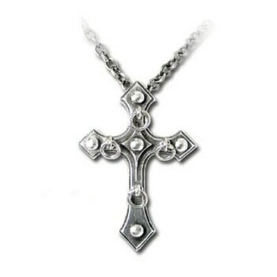 Heretic's Cross Pendant Pewter ALCHEMY GOTHIC