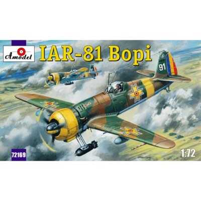 Amodel72169 Plastic model airplane kit Scale 1:72 IAR-81 'Bopi' Romanian fighter