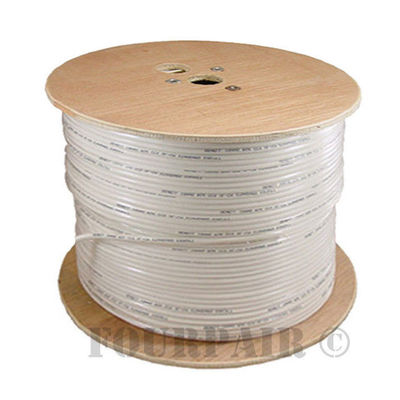 RG6 Plenum CMP 3GHz Coaxial Coax Cable HDTV Digital Satellite TV White - 500ft