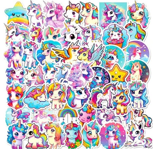 10pcs Cartoon Unicorn Stickers- Scrapbooking, Journal, DIY Crafts & Cards