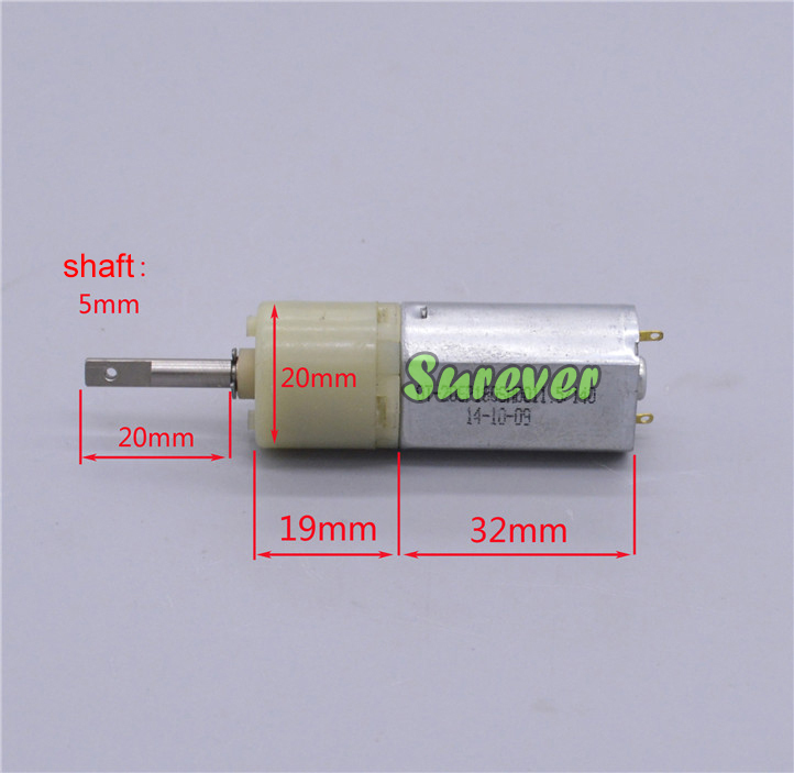 DC 3V-12V 6V 138RPM Mini 180 Planetary Gear Motor Micro 20mm Full Metal Gearbox
