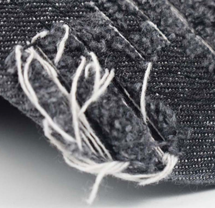 Black Distressed Denim Baseball Cap Ripped Hat For Women, Men Solid, Streetwear