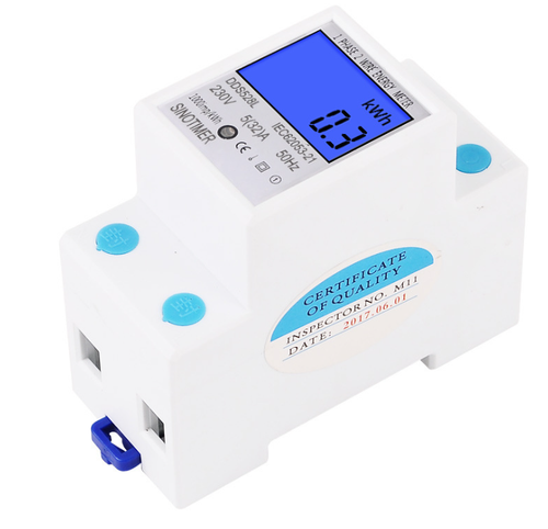 5A 110V 60Hz   Single phase Din rail KWH Watt hour energy meter