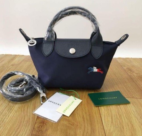 Longchamp Le Pliage Très Paris Limited Navy Shoulder Bag　XS New Outlet　From　Japn