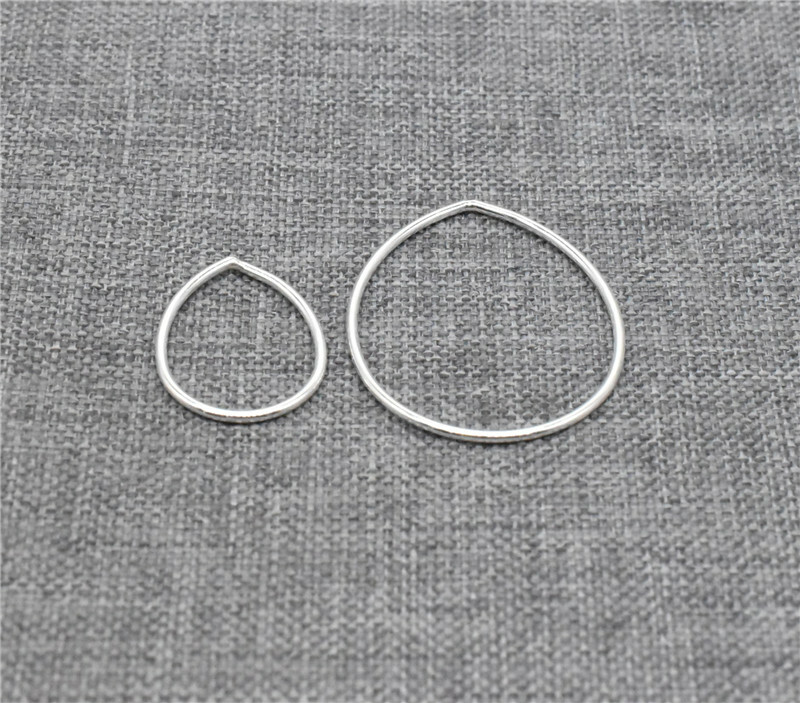 10pcs of 925 Sterling Silver Closed Drop Jump Rings 925