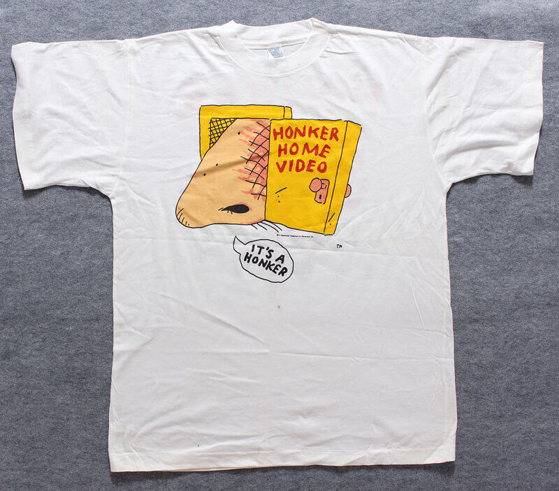 Frank Zappa Honker Home Video Cal Schenkel T-Shirt sz Large 818 Pumpkin