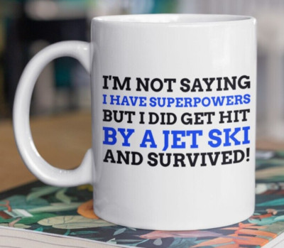 Funny Jet Ski Mug 11oz 330ml Jet-ski Crash Gifts Boatercycle Mugs Water Sports