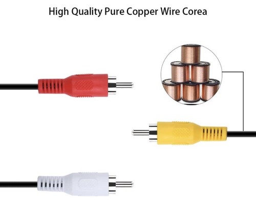 3RCA Male to 3.5mm Male Cable 5ft Adapter Audio Video Cord AV DV AUX Converter