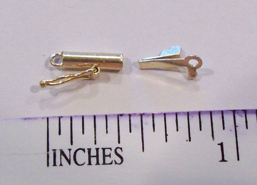 Barrel clasp 14k
