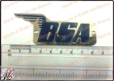  2 PAIR BSA M20 BRASS BLUE PETROLFUEL TANK LOGOBADGE CHROMED40LOWEST PRICE41US