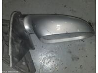 VW Golf Right Side Wing Mirror Silver 2006