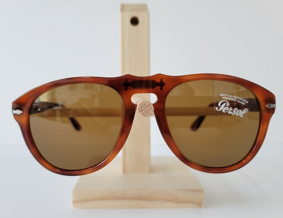 Pre-owned Persol 649 Sunglasses Light Havana 96/33 Authentic Size 54m In Brown