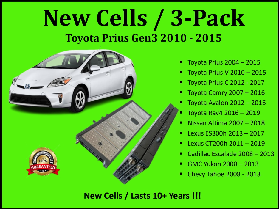 3pk - Toyota Prius 2010-2015 Hybrid Battery Cell OEM Brand NEW