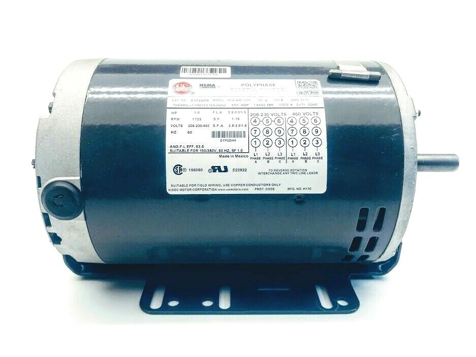 Nema Premium Us Motor Ph 3 Frame 56h Hp 1 Rpm 1725 Volts 8 230 460 Hz 60 Ebay