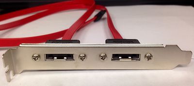 Dual Port SATA Serial ATA Cable to eSATA Bracket Adapter Cable