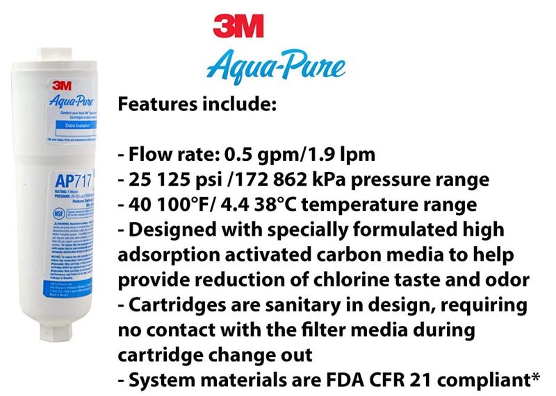 Aqua-Pure AP717 Drinking Water System Filter with Triple Action Filtration