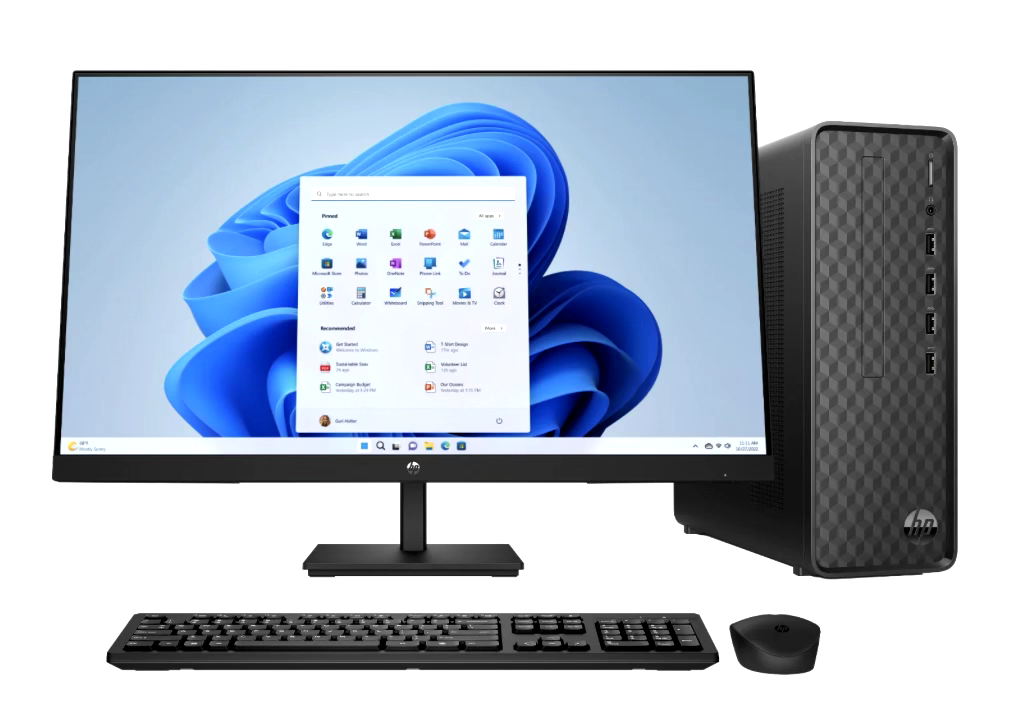 New HP S01 Slim Desktop Computer Core i5-12400 4.30GHz 16GB